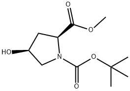 N-Boc-cis-4-Hydroxy-L-proline methyl ester Structural