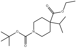 Ethyl 1-Boc-4-iso-propyl-4-piperidinecarboxylate Structural