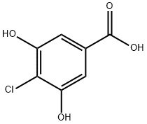 4-Chloro-3,5-dihydroxybenzoic acid Structural