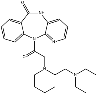 11-[[2-[(DIETHYLAMINO)METHYL]-1-PIPERIDINYL]ACETYL]-5,11-DIHYDRO-6H-PYRIDO[2,3-B][1,4]BENZODIAZEPIN-6-ONE Structural