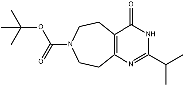 tert-butyl 2-isopropyl-4-oxo-5,6,8,9-tetrahydro-3H-pyriMido[4,5-d]azepine-7(4H)-carboxylate Structural