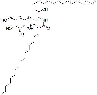 glucosyl-N-(2-hydroxyoctadecanoyl)dihydrosphingosine Structural