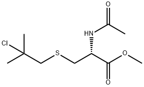 ALANINE, N-ACETYL-3-((2-CHLORO-2-METHYLPROPYL)THIO)-, METHYL ESTER, L- Structural