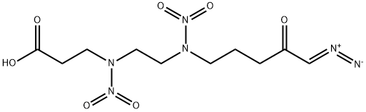 N-(2-((5-Diazo-4-oxopentyl)nitroamino)ethyl)-N-nitro-beta-alanine