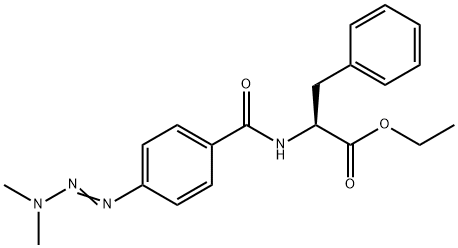 ethyl 2-[(4-dimethylaminodiazenylbenzoyl)amino]-3-phenyl-propanoate Structural