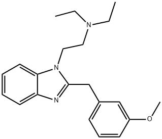 1-(2-Diethylaminoethyl)-2-(3-methoxybenzyl)-benzimidazole Structural