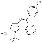 1-tert-Butyl-3-(p-chloro-alpha-phenylbenzyloxy)pyrrolidine hydrochlori de