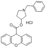 9H-Xanthene-9-carboxylic acid, 1-(phenylmethyl)-3-pyrrolidinyl ester,  hydrochloride