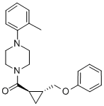 Piperazine, 1-(2-methylphenyl)-4-((2-(phenoxymethyl)cyclopropyl)carbon yl)-, trans-