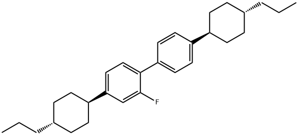 1,1′-Biphenyl, 2-fluoro-4,4′-bis(trans-4-propylcyclohexyl)- Structural