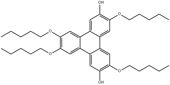 2,7-Dihydroxy-3,6,10,11-tetrakis(pentyloxy)triphenylene Structural