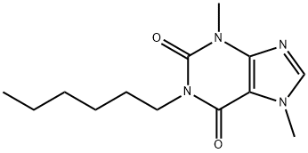 1-N-HEXYLTHEOBROMINE Structural