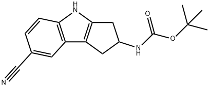 tert-butyl 7-cyano-1,2,3,4-tetrahydrocyclopenta[b]indol-2-ylcarbaMate Structural