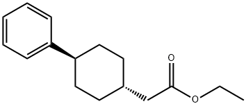 Cyclohexaneacetic acid, 4-phenyl-, ethyl ester, trans- Structural