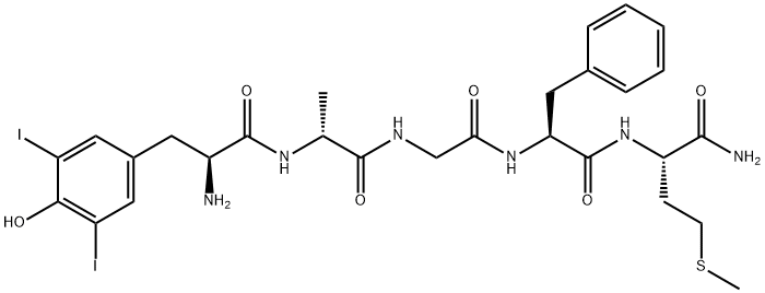 H-3,5-Diiodo-Tyr-D-Ala-Gly-Phe-Met-NH2,H-3,5-DIIODO-TYR-D-ALA-GLY-PHE-MET-NH2 ACETATE SALT,H-3,5-DIIODO-TYR-D-ALA-GLY-PHE-MET-NH2 ACOH