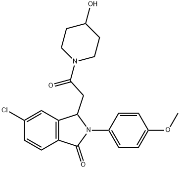 1-((6-Chloro-2,3-dihydro-2-(4-methoxyphenyl)-3-oxo-1H-isoindol-1-yl)ac etyl)-4-piperidinol