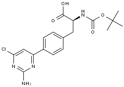 L-Phenylalanine, 4-(2-aMino-6-chloro-4-pyriMidinyl)-N-[(1,1-diMethylethoxy)carbonyl]- Structural