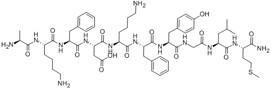 H-ALA-LYS-PHE-ASP-LYS-PHE-TYR-GLY-LEU-MET-NH2