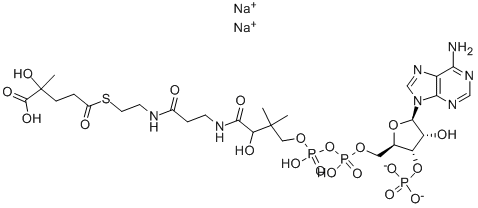 DL-3-Hydroxy-3-methylglutaryl coenzyme A sodium salt hydrate Structural