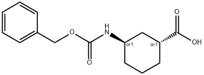 trans-3-(((Benzyloxy)carbonyl)amino)-cyclohexanecarboxylic acid Structural