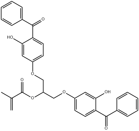 1,3-BIS(4-BENZOYL-3-HYDROXYPHENOXY)-2-PROPYL METHACRYLATE Structural