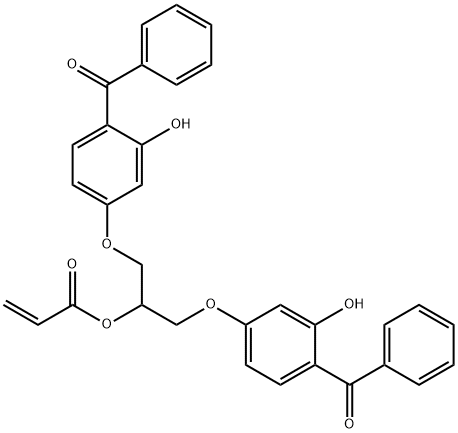 1,3-BIS(4-BENZOYL-3-HYDROXYPHENOXY)-2-PROPYL ACRYLATE Structural