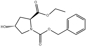 1-CBZ-4(R)-HYDROXYPYRROLIDINE-2-CARBOXYLIC ACID ETHYL ESTER Structural