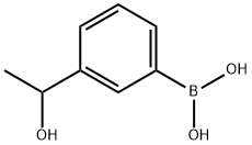 3-(1-Hydroxyethyl)phenylboronic acid Structural