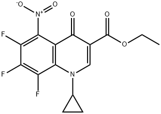 1-CYCLOPROPYL-5-NITRO-6,7,8-TRIFLUORO-1,4-DIHYDRO-4-OXO-3- QUINOLINECARBOXYLIC ACID ETHYL ESTER Structural