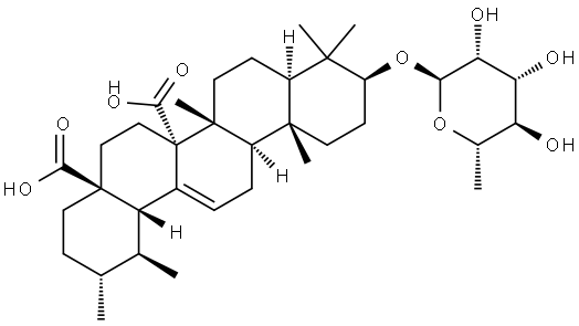 Quinovic acid 3-O-alpha-L-rhaMnopyranoside Structural