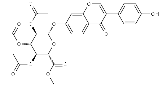 Daidzein 7-Tri-O-acetyl-β-D-glucuronic Acid Methyl Ester Structural