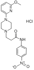 1-Piperazinepropanamide, 4-(6-methoxy-2-pyridinyl)-N-(4-nitrophenyl)-,  monohydrochloride