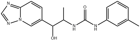 Urea, N-(2-hydroxy-1-Methyl-2-[1,2,4]triazolo[1,5-a]pyridin-6-ylethyl)-N'-(3-Methylphenyl)- Structural