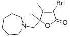 2(5H)-FURANONE, 3-BROMO-5-((HEXAHYDRO-1H-AZEPIN-1-YL)METHYL)-4,5-DIMET HYL- Structural