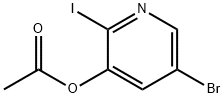 5-BROMO-2-IODOPYRIDIN-3-YL ACETATE Structural