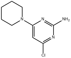 4-CHLORO-6-PIPERIDIN-1-YL-PYRIMIDIN-2-YLAMINE Structural