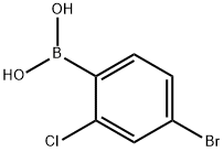 4-Bromo-2-chlorophenylboronic acid Structural