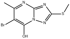 6-BROMO-5-METHYL-2-METHYLSULFANYL-[1,2,4]TRIAZOLO[1,5-A]PYRIMIDIN-7-OL Structural