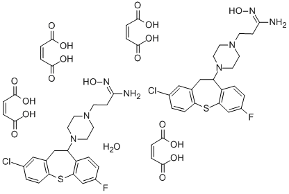 1-Piperazinepropanimidamide, 4-(2-chloro-10,11-dihydro-7-fluorodibenzo (b,f)thiepin-10-yl)-N-hydroxy-, (Z)-2-butenedioate, hydrate (2:4:1)