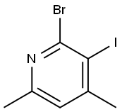 2-BROMO-3-IODO-4,6-DIMETHYLPYRIDINE Structural