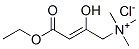 (4-ethoxy-2-hydroxy-4-oxobut-2-enyl)trimethylammonium chloride  Structural