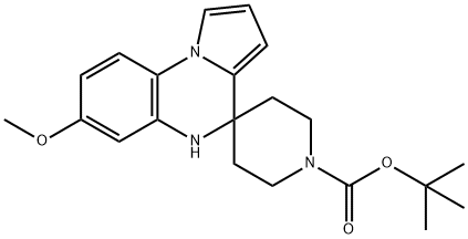 tert-Butyl 11'-methoxy-2',8'-diazaspiro[piperidine- 4,7'-tricyclo-[7.4.0.0^{2,6}]tridecane]- 1 Structural