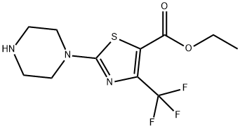 ethyl 2-piperazino-4-(trifluoromethyl)-1,3-thiazole-5-carboxylate Structural