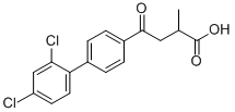 4-(2',4'-Dichlorobiphenylyl)-2-methyl-4-oxobutanoic acid Structural