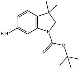 1-BOC-6-AMINO-3,3-DIMETHYL-2,3-DIHYDRO-INDOLE Structural