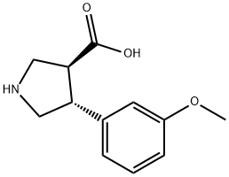 (3R,4S)-4-(3-Methoxyphenyl)pyrrolidine-3-carboxylic acid Structural