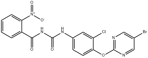 N-(4-(5-bromo-2-pyrimidinyloxy)-3-chlorophenyl)-N'-(2-nitrobenzoyl)urea