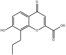 7-HYDROXY-4-OXO-8-PROPYL-4H-CHROMENE-2-CARBOXYLIC ACID Structural