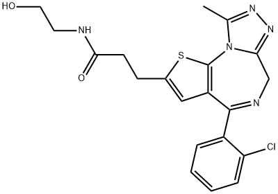 6H-Thieno(3,2-f)(1,2,4)triazolo(4,3-a)(1,4)diazepine-2-propanamide, 4- (2-chlorophenyl)-N-(2-hydroxyethyl)-9-methyl-