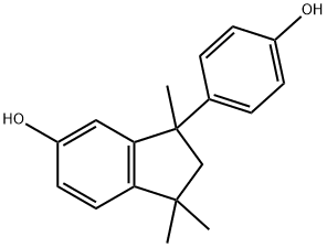 3-(4-hydroxyphenyl)-1,1,3-trimethylindan-5-ol Structural